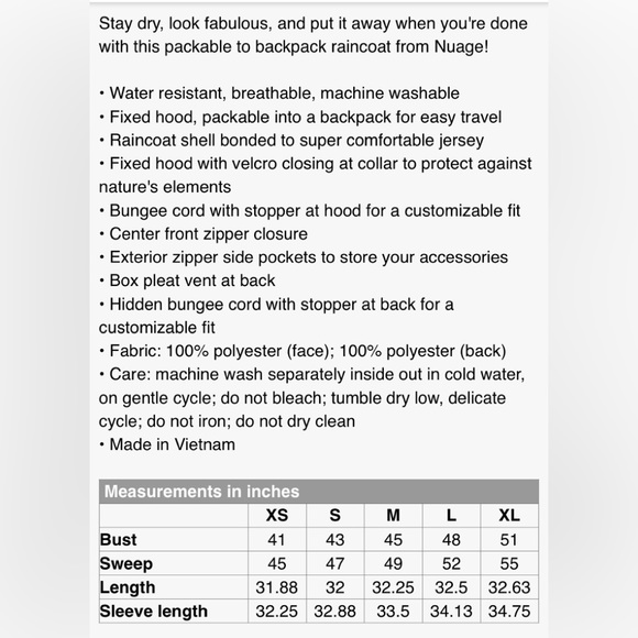 Nuage Packable Raincoat - Picture 6 of 6